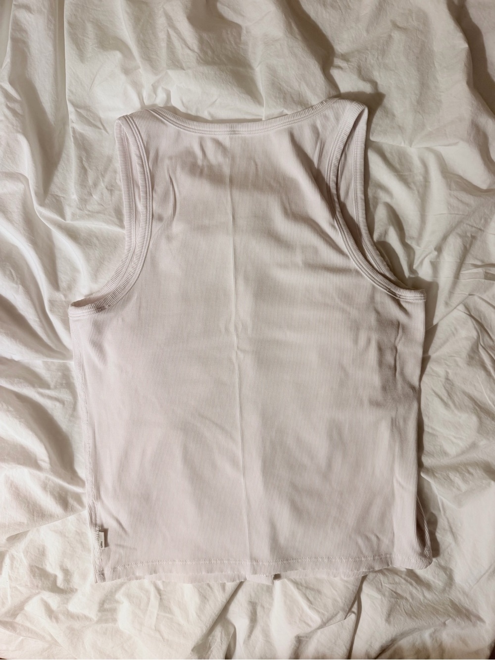 Vuori White Button-Front Rib Tank - Picture 3 of 4